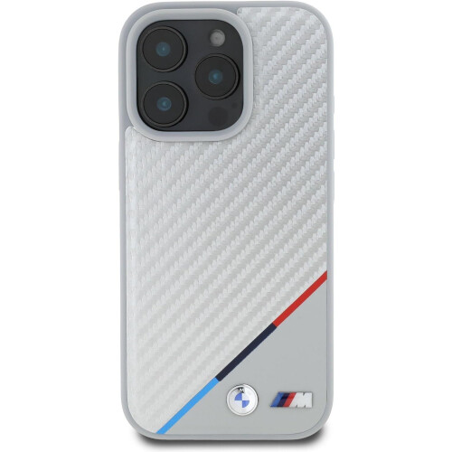 BMW Coque rigide BMW en carbone gris pour iPhone 16 Pro 2