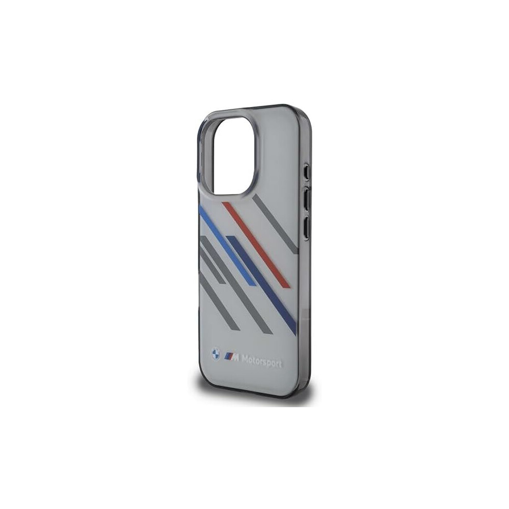 Bmw Motorsport Iml Random Stripes Case For Iphone 16 Pro 6.3" Grey - Bmhcp16l23htrag