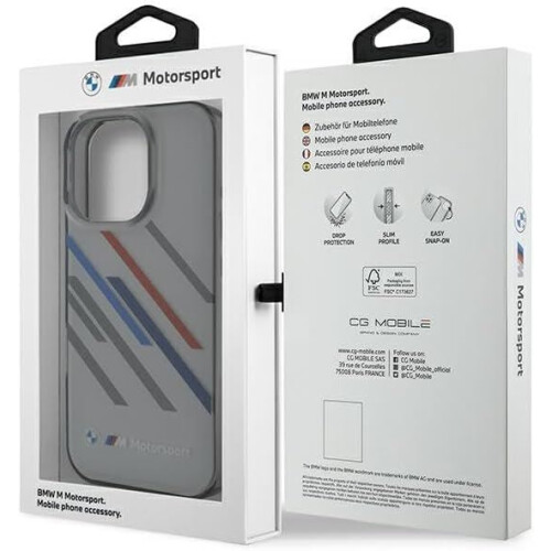 BMW BMW Motorsport Random Stripes Grå cover til iPhone 16 Pro 2