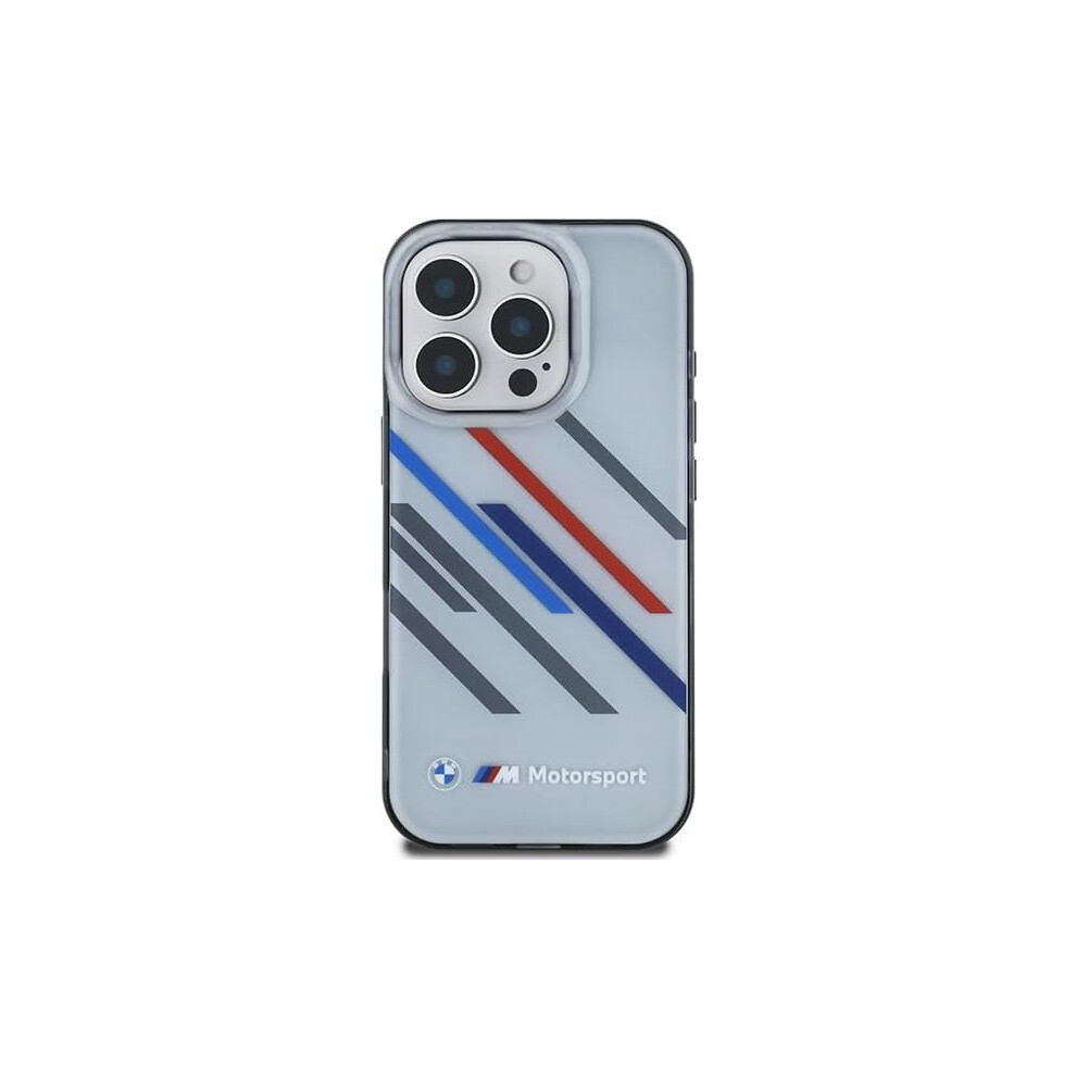 Bmw Motorsport Iml Random Stripes Case For Iphone 16 Pro Max 6.9" Grey - Bmhcp16x23htrag