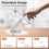 Acrylic tablet stand with 360 rotatable base, foldable and adjustable, transparent, for tablets from 4.7-13 inches 3