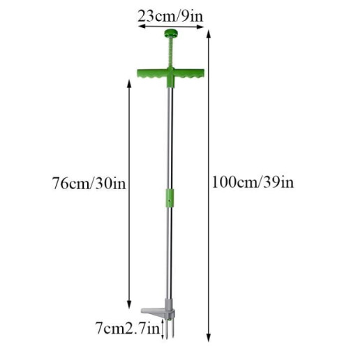 TEMPSA 100cm Manual Weed Killer, Hand Garden Tools, Manual Weed Killer with Fork 1