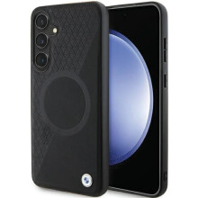 BMW Signature Leather Textured and Circle Hardcase for GalaxyS24 Black
