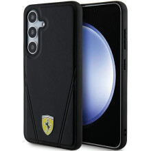 Ferrari Hot Stamp V Lines with MagSafe Hard Case for Samsung Galaxy S24 6.2" Black - FEHMS24SP3BAK
