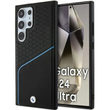BMW Leather Textured and Line Hardcase for Galaxy S24Ultra Black