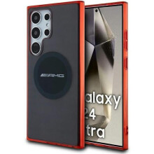 Mercedes AMG Bicolor Transparent Hard Case with MagSafe for Samsung Galaxy S24 Ultra 6.8" Black - AMHMS24L23HBCK