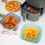 Airfryer accessories, 2-pack silicone airfryer liners, reusable pan, collapsible square dish, gray-green 4