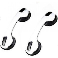 2 Pcs Safety Bathtub Handle/handle/shower Suction Cup for Bathroom + Toilet (black)