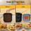 Airfryer accessories, 2-pack silicone airfryer liners, reusable pan, collapsible square dish, gray-green 3