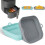 Airfryer accessories, 2-pack silicone airfryer liners, reusable pan, collapsible square dish, gray-green 1