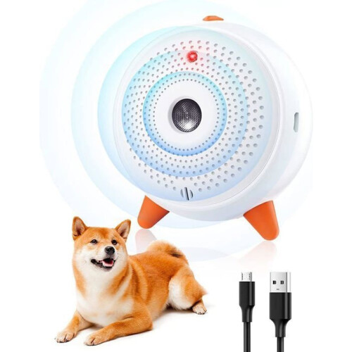 Ultrasonic bark controller, automatic bark stop, rechargeable and waterproof for indoor and outdoor use.