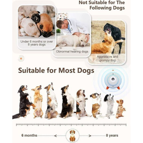 Ultrasonic bark controller, automatic bark stop, rechargeable and waterproof for indoor and outdoor use. 1