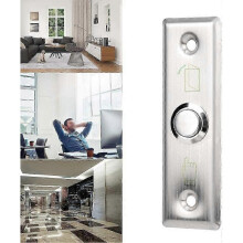 Exit Button Stainless Steel Door Push Button,Round Push Button Switch,Door Access Control Electric Switch Hollow Door Frame/Built-in Electrical Box
