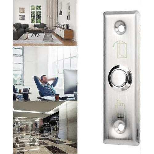 Exit Button Stainless Steel Door Push Button,Round Push Button Switch,Door Access Control Electric Switch Hollow Door Frame/Built-in Electrical Box