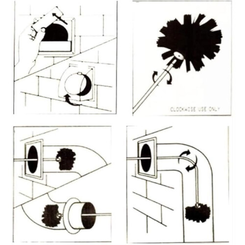 Sewer cleaning set with 10 flexible rods + 1 brush head 2