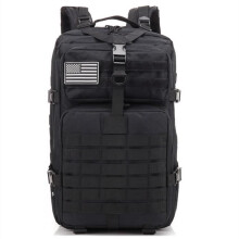 ANTCOOL Men's Military Tactical Backpack, 45 Liters, Large Capacity, Black