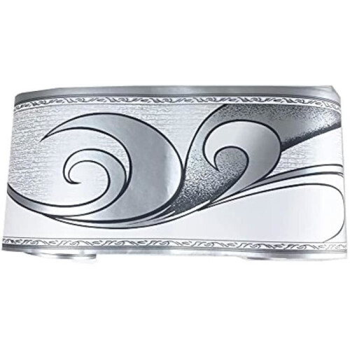 Decorative wall sticker - Unspecified - Wave pattern - Silver gray - Eco-friendly PVC - 10 cm x 10 m 2