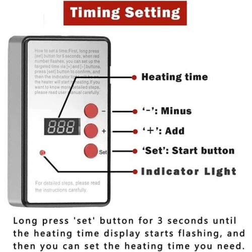 Immersion heater - Not specified - 2500 W - EU plug - Timer function - Automatic switch-off 2
