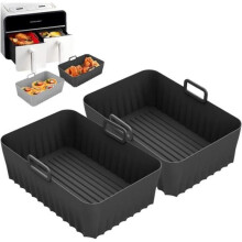 Two-piece Airfryer Liner for Ninja Foodi 9.5L Airfryer, Airfryer Accessories, Silicone Liner