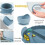 Baby suction cup plate, 8-piece silicone tableware set with suction cup, spoon and fork, cup and bib 2