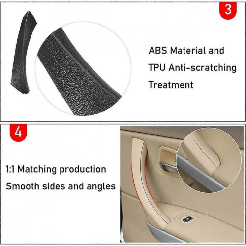 Compatible with 3 Series E90/e91/e92/e93 Door Handle, Right Passenger Door Pull Handle + Outer Cover (compatible with 3 Series E90/e91 323 325 328 330