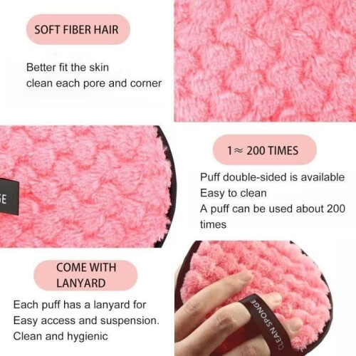 Washable makeup remover wipes – 8 pieces – microfiber – for all skin types 1