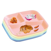 Set of 4 Divided Plates, Adult Plates, Plastic Diet Plates, Portion Plates, Balanced Food Control Plates