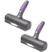 2-pack cat and dog hair removal brush with LED light for clothes, sofa, car, bed and carpet