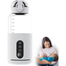Portable Baby Bottle Warmer, 300ml, Wireless, Portable Bottle Warmer for Travel, Car & Airplane