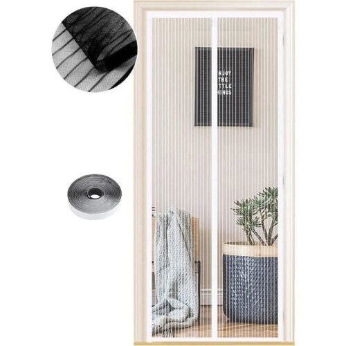 Magnetic screen for doors and windows 120 x 210 cm, automatic closing, fly-resistant, installation without drilling.