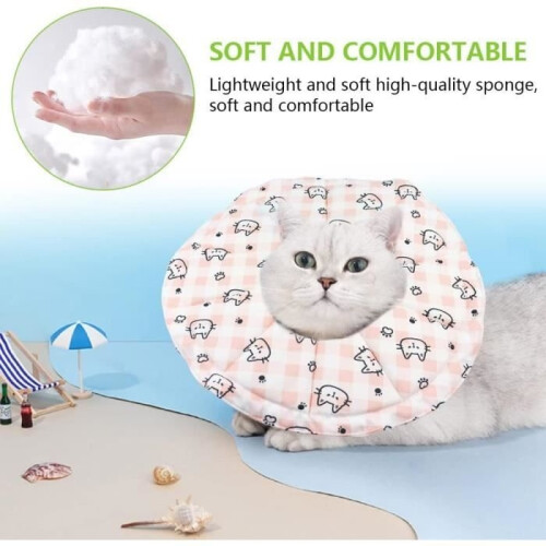 Cat Collar - Anti-Leak - Adjustable - Soft - Waterproof - Light Pink 2