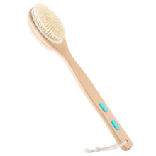 Exfoliating brush - SCRUB - 17 inch - Beige - Wild boar hair - Long wooden handle