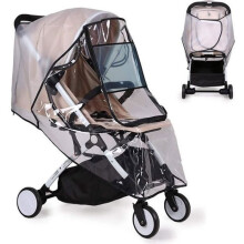 Universal transparent rain cover for strollers, waterproof and durable, protection against rain and wind.