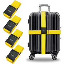 Suitcase strap, suitcase strap with lock, 4 pieces travel suitcase strap, travel suitcase strap, luggage suitcase strap