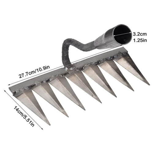 Garden rake - Hardened steel - Scarifying and weeding - White 2