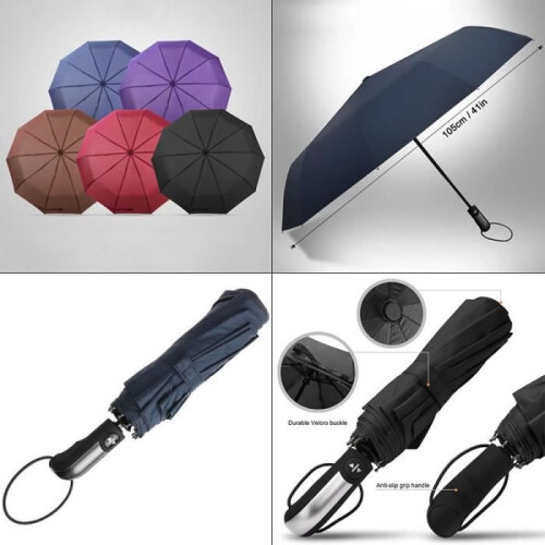 Automatic umbrella, windproof, anti-flip, windproof, automatic opening and closing, dark blue 1