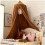 Baby bed canopy with round dome-shaped mosquito net – Brown – Height: 2.5 m 1