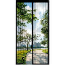 Magnetic fly screen for doors and windows – fly screen, automatic closing, ultra-fine mesh (90 x 210 cm)