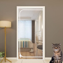 Cat mosquito net, reinforced anti-scratch net for dogs, with zipper, 100 x 220 cm