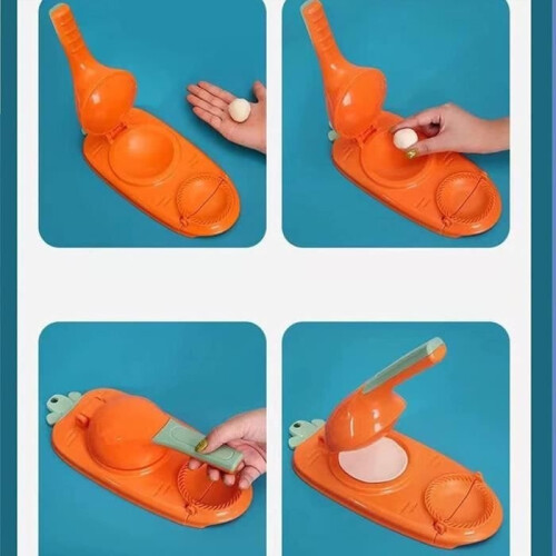2 in 1 Dumpling Press, Dumpling Making Tool, Manual Dough Pressing Tool for Dumpling Skin 2