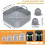 Silicone Airfryer Pan, 20cm Square Basket, Reusable Silicone Airfryer Liner 2