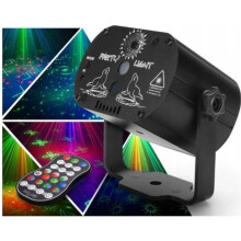 LED stage laser projector, strobe, party lighting, mirror ball with remote control, DJ lighting
