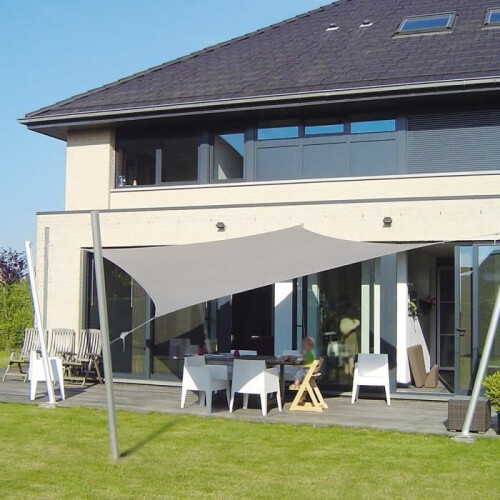 x 5 m waterproof rectangular shade sail for outdoor garden 2