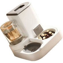 VGEBY Automatic Pet Food and Water Dispenser, Large Double Bowl for Dogs and Cats