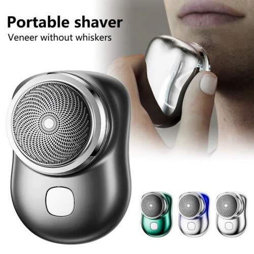 Mini automatic electric shaver, long battery life, compact and durable - black