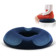 YSTP Ergonomic anti-decubitus seat cushion in donut shape for office chair, car, wheelchair, 44 cm x 41 cm