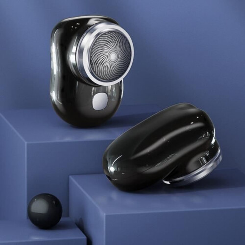 Mini automatic electric shaver, long battery life, compact and durable - black 2