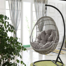 Hanging chair cushion - YSTP - Round - 120 x 86 cm - Gray - Removable cover