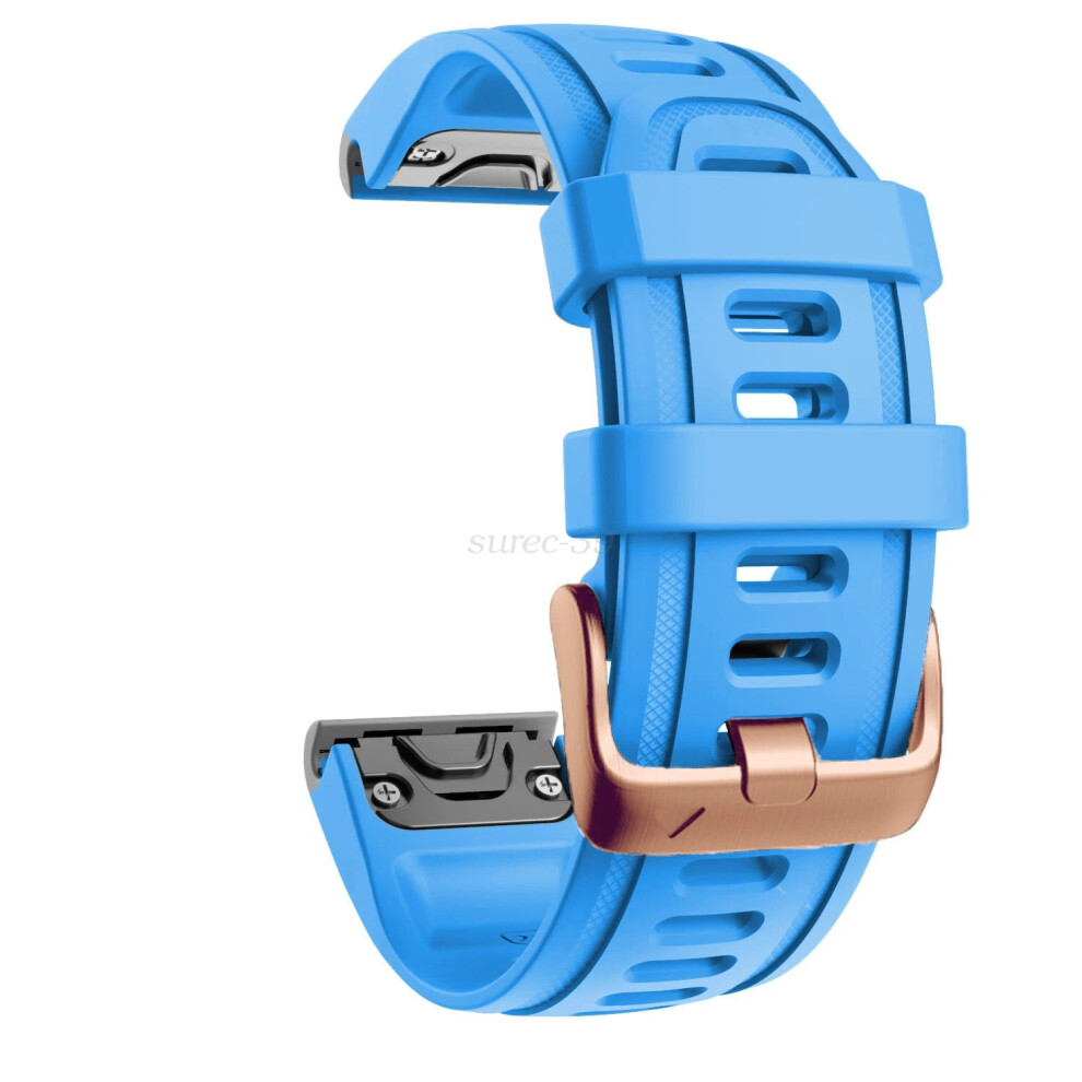 (Blue) Soft Silicone 20Mm Quick Release Watch Band Wrist Strap For Garmin Fenix 7S 6S 5S Watch Easyfit Watch Wrist Band Fenix 6Spro 5Splus Blue 6963793964888