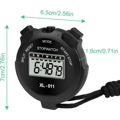 2-pack portable referee stopwatch, countdown sports stopwatch, children's running timer 1